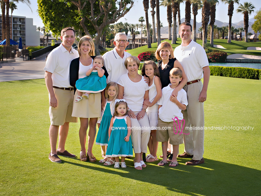 family vacation photos at the Marriot Desert Springs Palm Desert