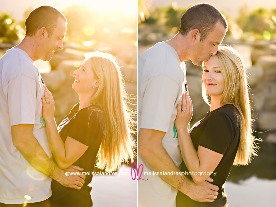 Romantic outdoor engagement images by Melissa Landrs photography