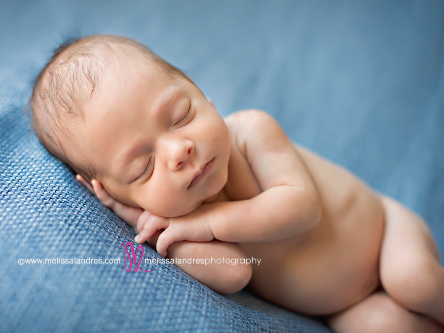 newborn baby boy by photographer melissa landres