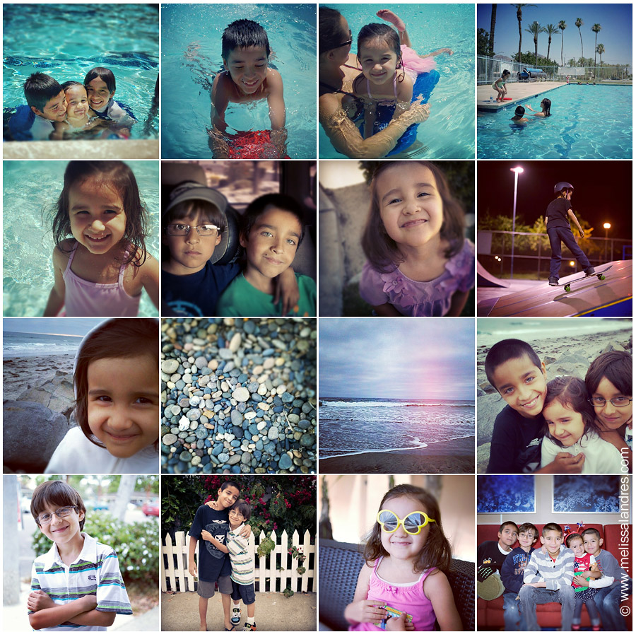 swimming lessons, car trips, and summer vacations via Instagram