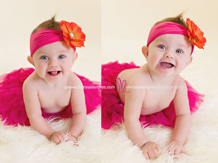 baby-girl-with-pink-tutu-and-flower-hairbow-by-baby-photographer-melissa-landres