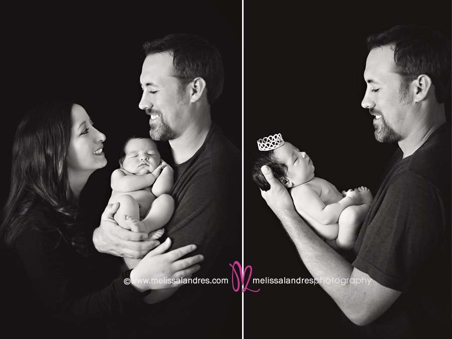 Happy new parents and dad with his daughter by Melisa Landres photography