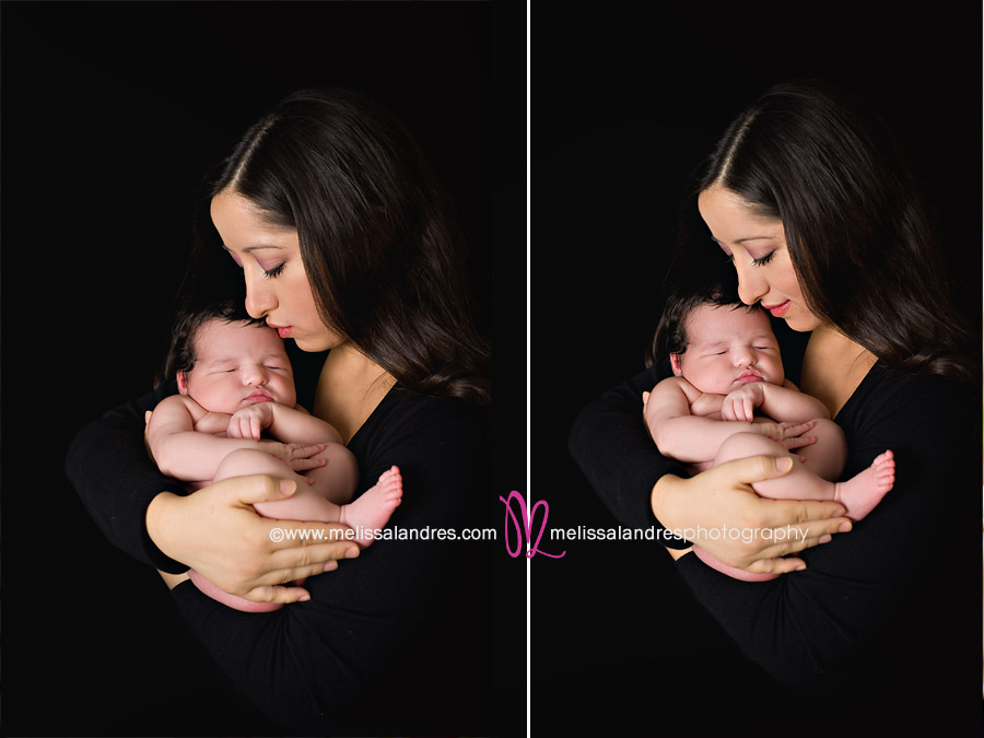 Mom and daughter photos by Newborn baby photographer Melissa Landres