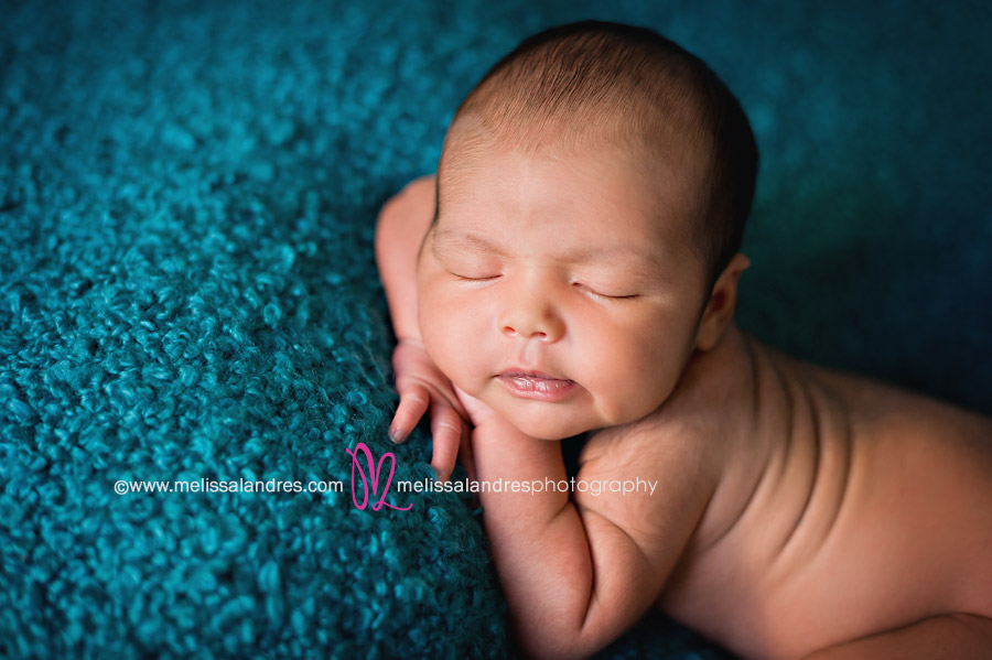 close up of sweet sleeping baby's face by Temecula Newborn baby photographer Melissa Landres