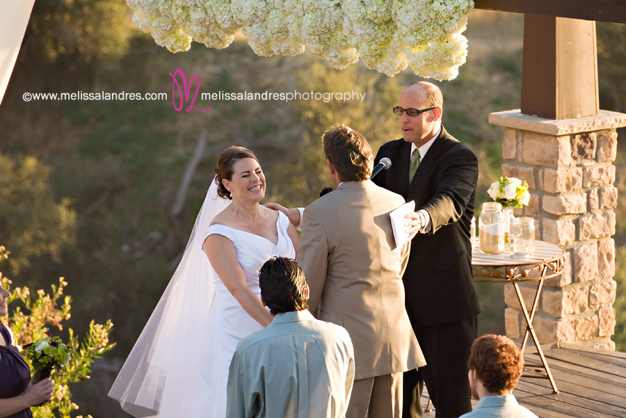 I now pronounce you husband and wife, bride is so happy, by Melissa Landres photography