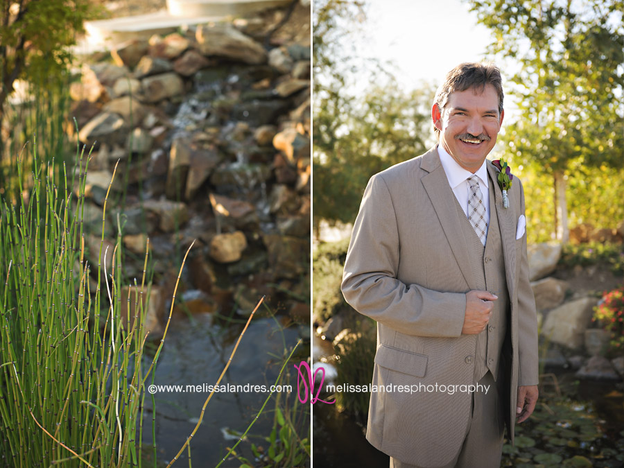 The groom before the wedding by Wedding photographer Melissa Landres