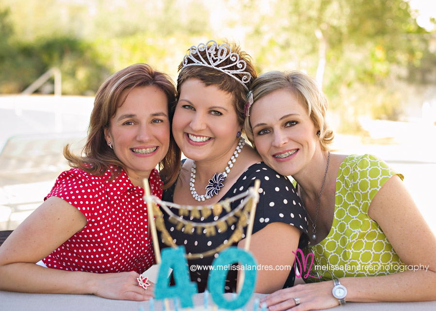 Three best friends vacationing and celebrating a 40th bday in Palm Springs, CA by photographer Melissa Landres