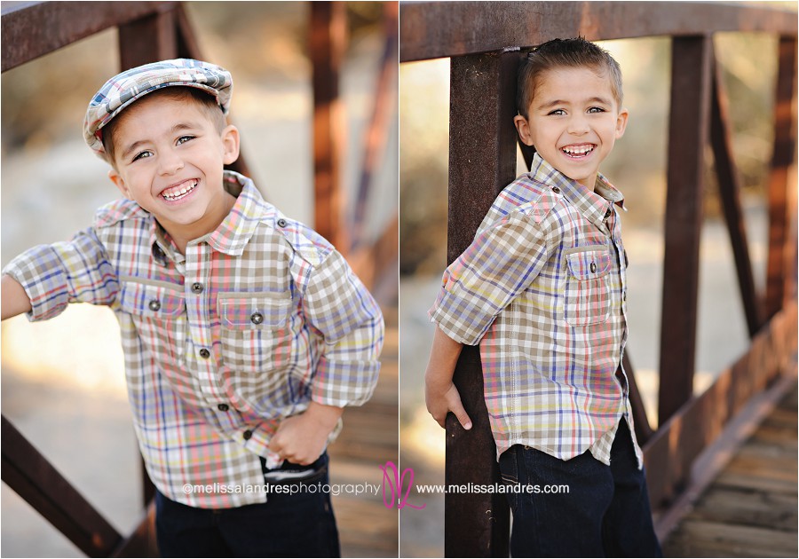 kids portrait photos rustic old bridge Palm Desert