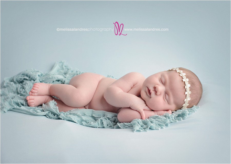 newborn baby pictures, baby girl with lace headband