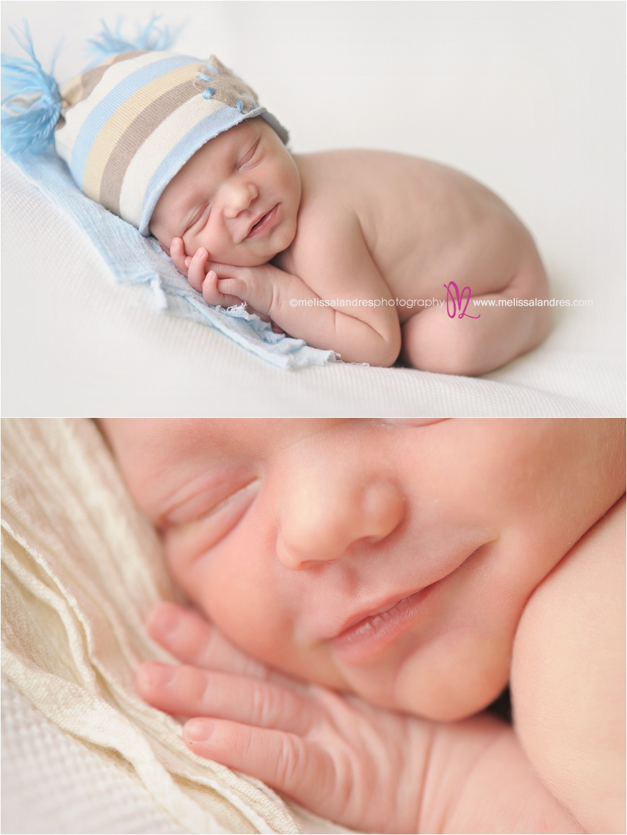 cute newborn baby photos, baby hats, sleeping baby poses and smiles