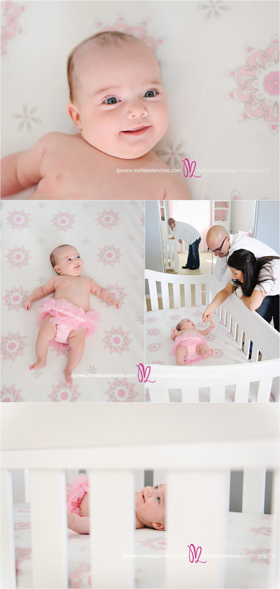 3 month old baby portraits at home in nursery by professional photographer Melissa Landres