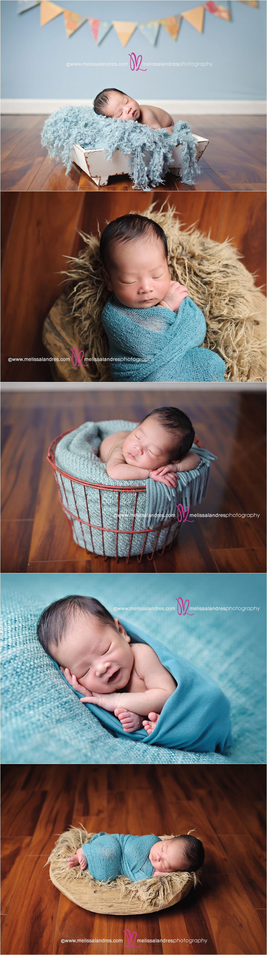 the cutest newborn babies in props by Coachella valley baby photographer Melissa Landres