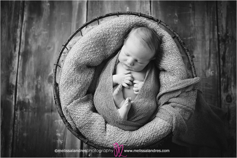 cutest Newborn baby props and poses in a basket La Quinta baby photographer Melissa Landres