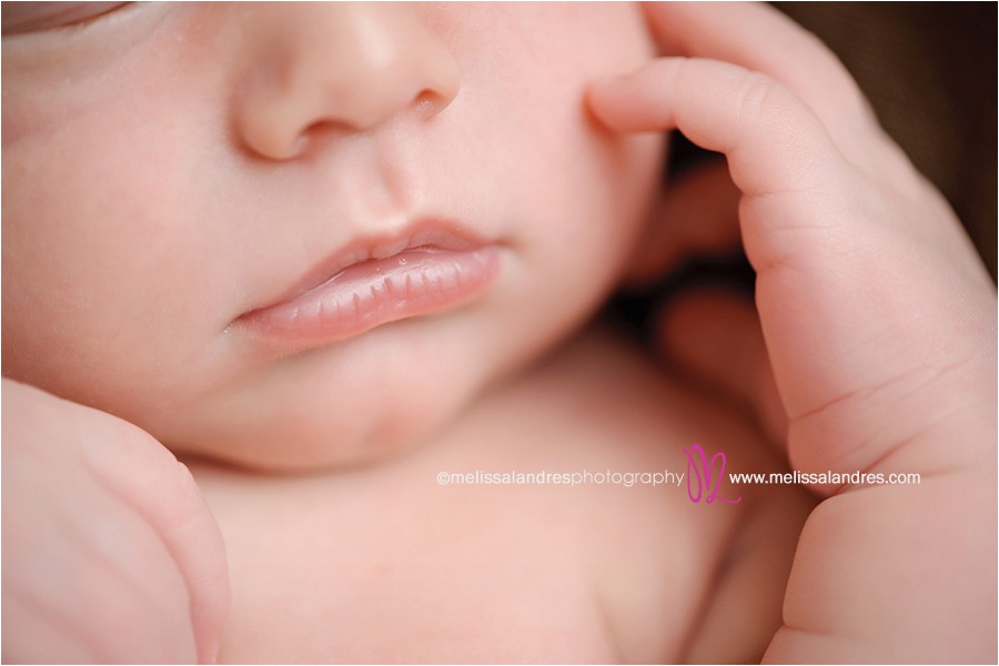 close up of baby lips and newborn baby face, best baby photographer in the Coachella Valley