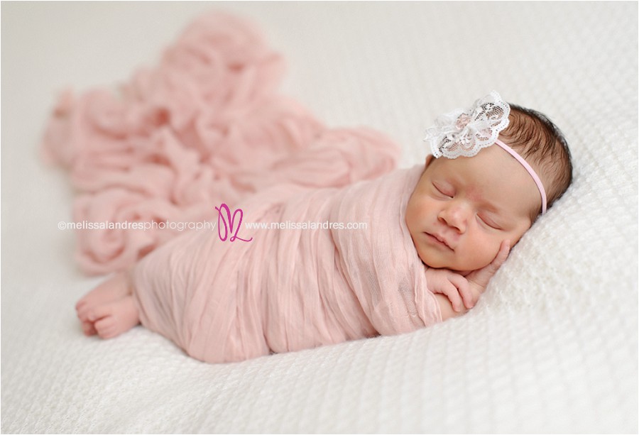 newborn baby girl by Melissa Landres Photography