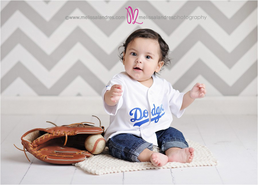 Dodger baby pictures, Indio baby photographers Melissa Landres