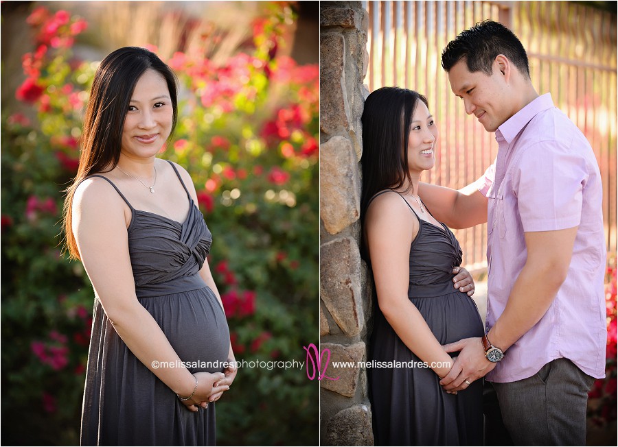 Outdoor maternity photo session Palm Desert mountains and desert landscape by Melissa Landres photography