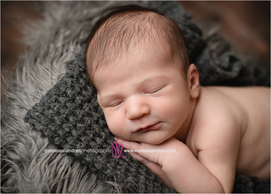 Newborn baby pictures Indio, baby in cute props, Melissa Landres Photography
