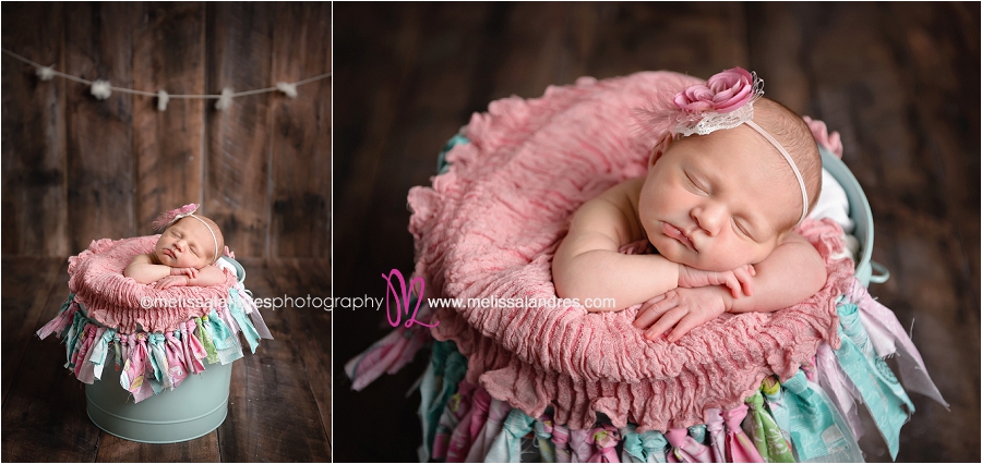 baby photos with props, baby in a bucket, best Palm Desert baby pictures by Melissa Landres photography