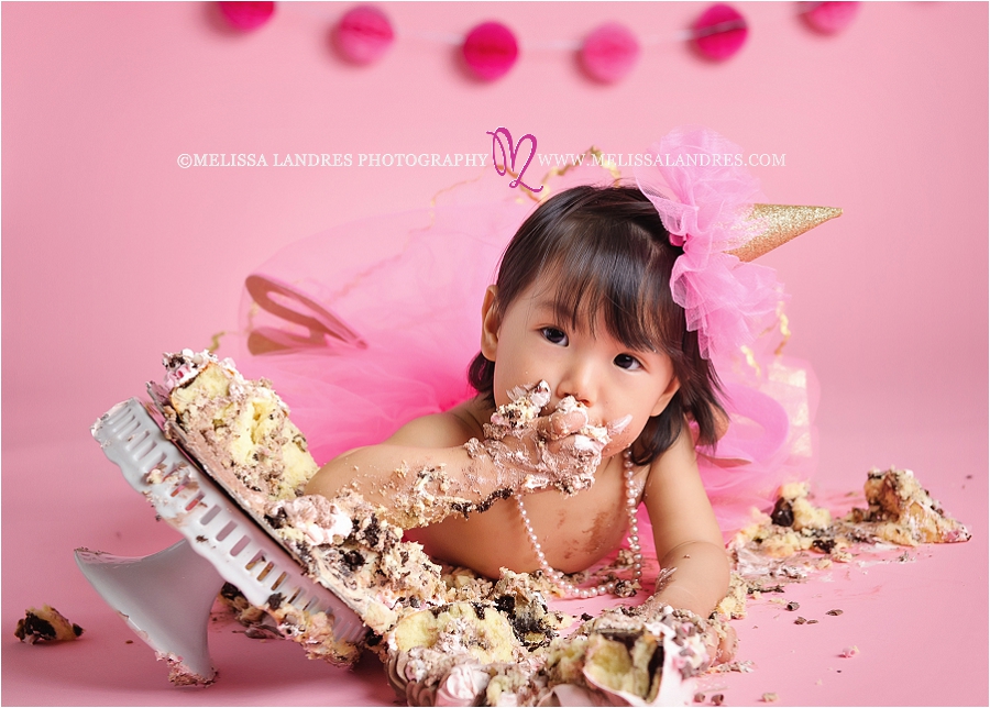 cake smash photos La Quinta baby photographer Melissa Landres