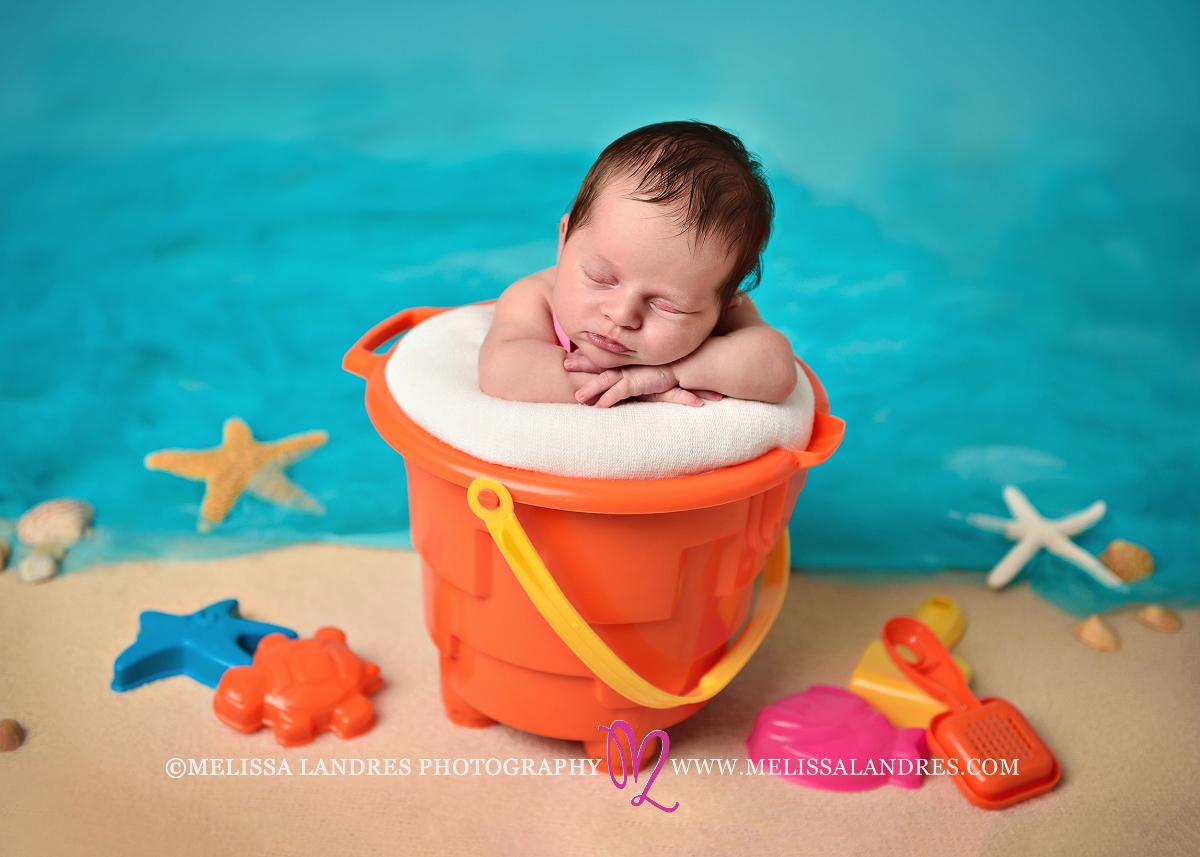 cutest beach baby newborn photos Melissa Landres photography
