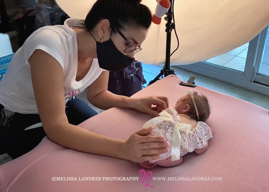 behind the scenes with baby photographer Melissa Landres La Quinta CA 